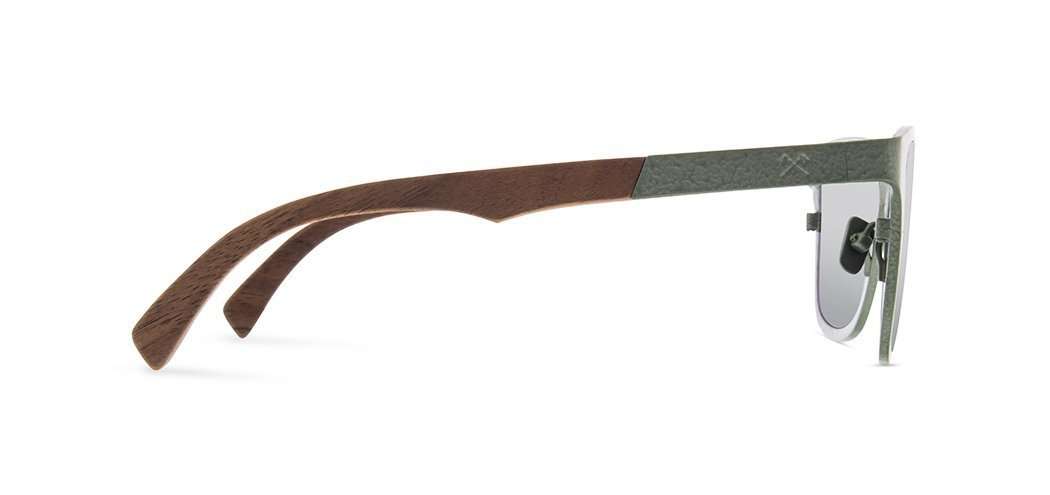 Green Hammertone*Grey Polarized | Shwood Canby Stanley Sunglasses