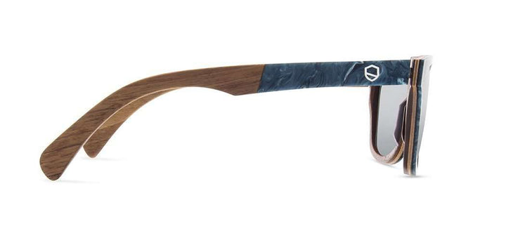 Walnut and Midnight Surf Resin*Grey Polarized | Shwood Canby Surf Resin Sunglasses