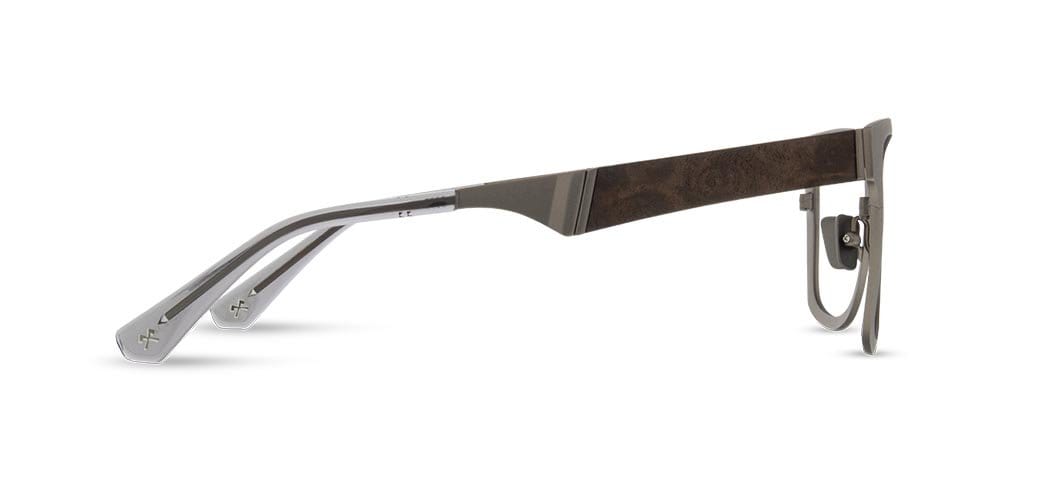 Gunmetal*Elm Burl*frames only + Gunmetal*Elm Burl*rx | Shwood Canby Metal RX Eyeglasses Gunmetal