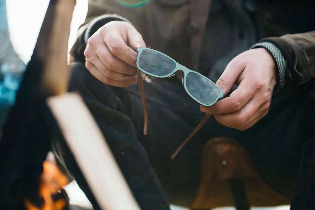 Green Hammertone*Grey Polarized | Shwood Canby Stanley Sunglasses