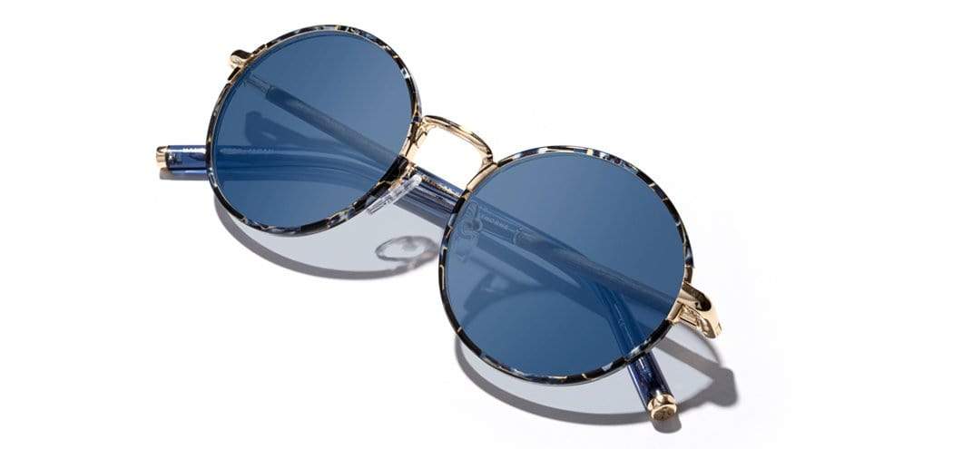 Blue Coral*Walnut*Blue + Blue Coral*Walnut*Blue Polarized | Shwood Hawthorne Acetate Sunglasses Blue Coral