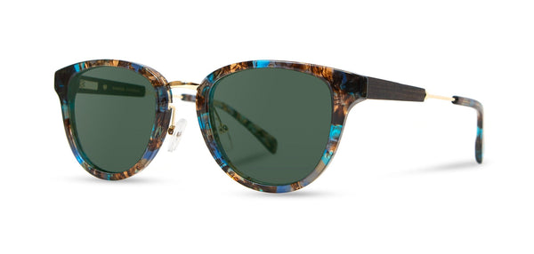 Shwood Ainsworth Polarized Sunglasses 49 mm Shwood - Ainsworth Acetate Dark Speckle Round Sunglasses main image 4
