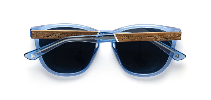 Lake*Engraved Walnut*Basic Polarized Blue + Lake*Engraved Walnut*HD Plus Polarized Blue | CAMP Arrowcrest Lake Sunglasses