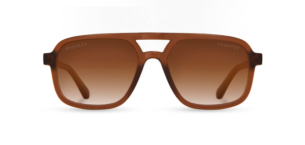 Matte Mud*Walnut*Basic Polarized Brown Fade + Matte Mud*Walnut*HD Plus Polarized Brown Fade | CAMP Glacier Bigfoot Sunglasses