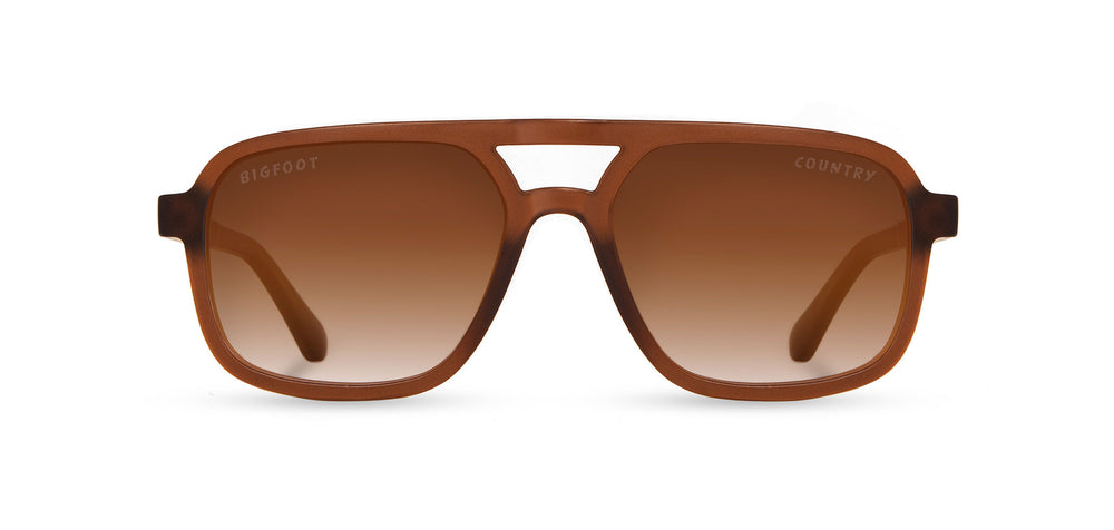 Matte Mud*Walnut*Basic Polarized Brown Fade + Matte Mud*Walnut*HD Plus Polarized Brown Fade | CAMP Glacier Bigfoot Sunglasses