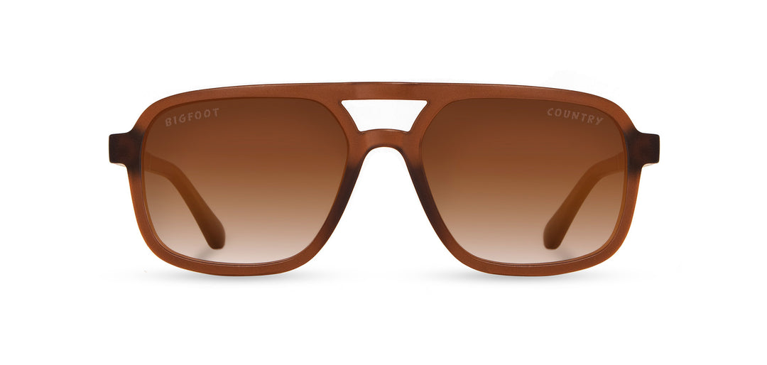 Matte Mud*Walnut*Basic Polarized Brown Fade + Matte Mud*Walnut*HD Plus Polarized Brown Fade | CAMP Glacier Bigfoot Sunglasses