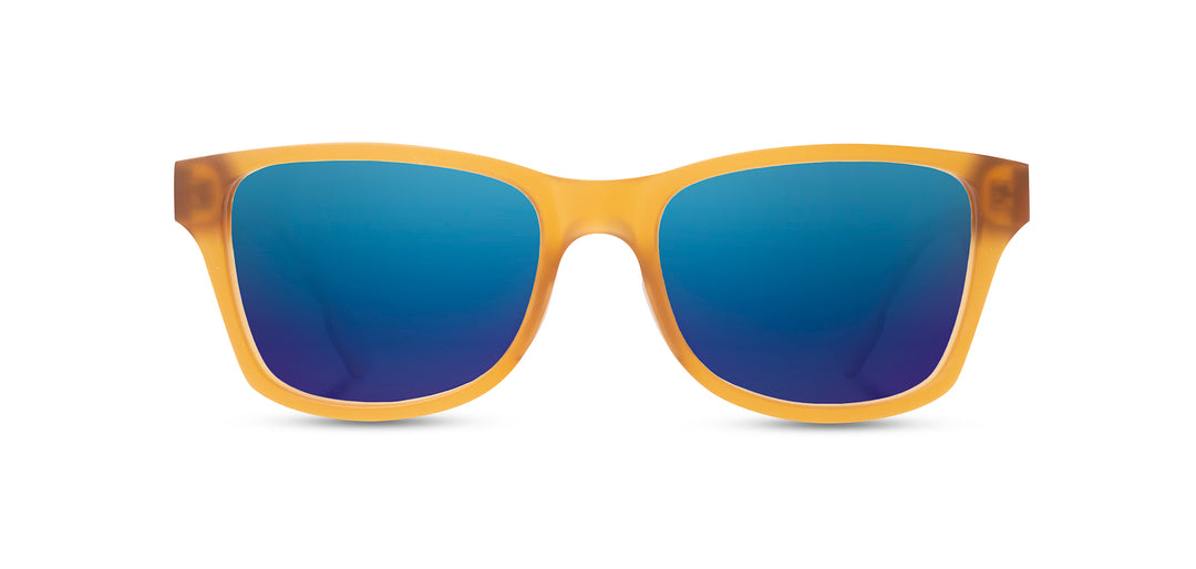 Matte Apricot*Elm Burl*Lite Plus Polarized Blue Flash | Shwood Canby ACTV Sunglasses Matte Apricot