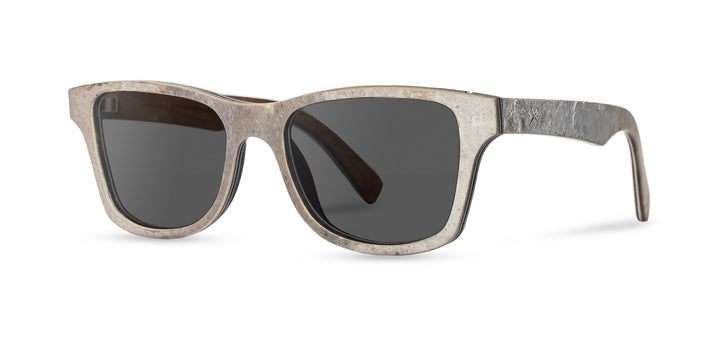 White Slate*Grey Polarized | Shwood Canby Stone Sunglasses White Slate