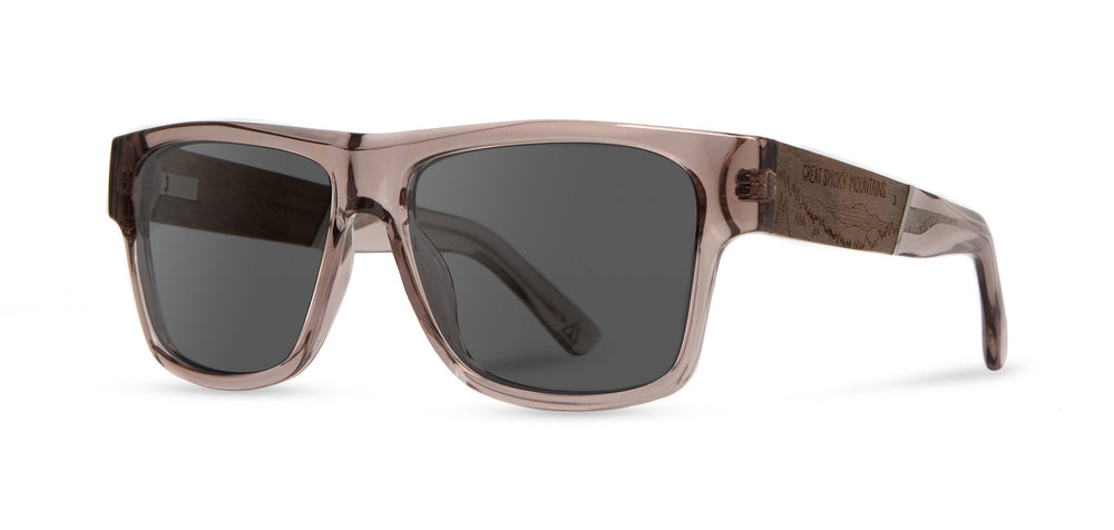 Dusk*Engraved Walnut*Basic Polarized Grey + Dusk*Engraved Walnut*HD Plus Polarized Grey | CAMP Cliff Great Smokey Mountains Sunglasses