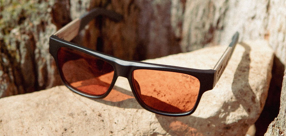 Matte Black*Walnut*Basic Polarized Amber + Matte Black*Walnut*HD Plus Polarized Amber | CAMP Cliff Matte Black Walnut Sunglasses