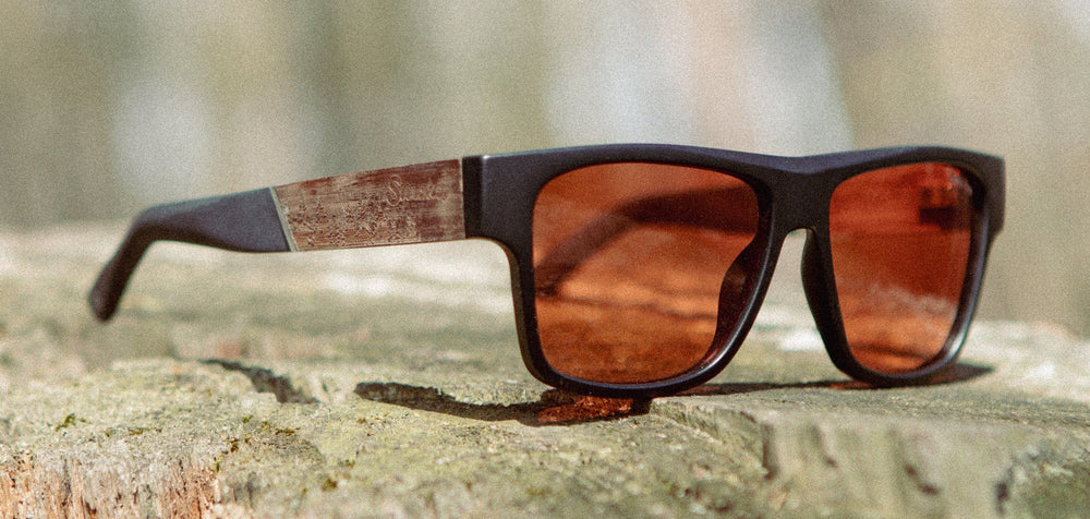 Matte Black*Walnut*Basic Polarized Amber + Matte Black*Walnut*HD Plus Polarized Amber | CAMP Cliff Matte Black Walnut Sunglasses