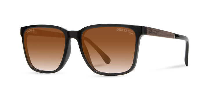 Black*Walnut*Basic Polarized Brown Fade + Black*Walnut*HD Plus Polarized Brown Fade + Black*Walnut*rx | CAMP Crag Black Grateful Dead Stealie Sunglasses