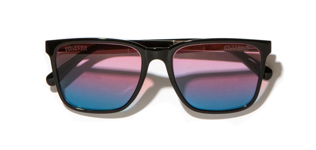 Black*Walnut*Basic Polarized Sunset + Black*Walnut*HD Plus Polarized Sunset + Black*Walnut*rx | CAMP Crag Black Grateful Dead Stealie Sunglasses