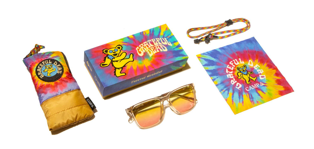 Desert*Walnut*Basic Polarized Sunrise + Desert*Walnut*HD Plus Polarized Sunrise + Desert*Walnut*rx | CAMP Crag Desert Grateful Dead Bears Sunglasses