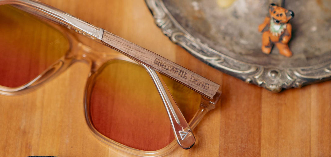 Desert*Walnut*Basic Polarized Sunrise + Desert*Walnut*HD Plus Polarized Sunrise + Desert*Walnut*rx | CAMP Crag Desert Grateful Dead Bears Sunglasses