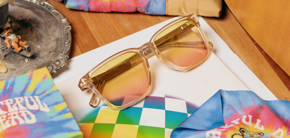 Desert*Walnut*Basic Polarized Sunrise + Desert*Walnut*HD Plus Polarized Sunrise + Desert*Walnut*rx | CAMP Crag Desert Grateful Dead Bears Sunglasses