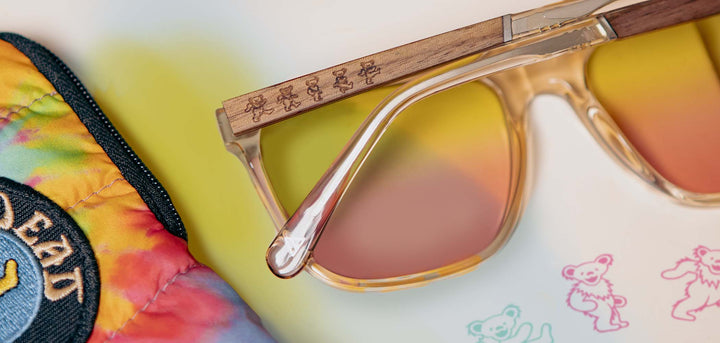 Desert*Walnut*Basic Polarized Sunrise + Desert*Walnut*HD Plus Polarized Sunrise + Desert*Walnut*rx | CAMP Crag Desert Grateful Dead Bears Sunglasses