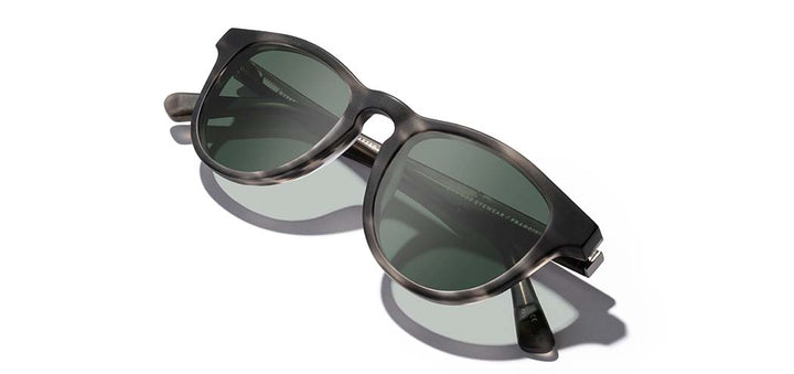 Matte Grey*Elm Burl*Green Polarized | Shwood Francis Acetate Sunglasses Matte Grey