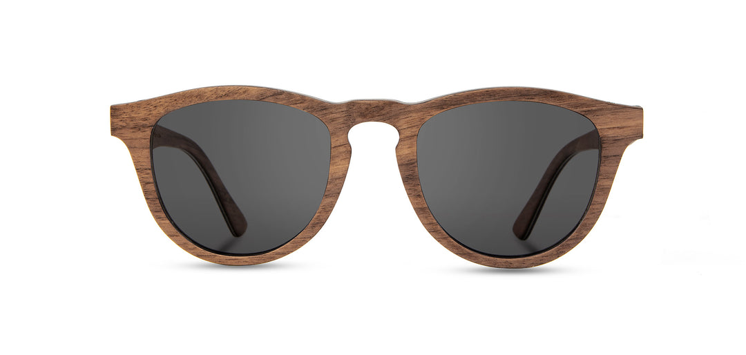 Walnut*Grey + Walnut*Grey Polarized | Shwood Francis Wood Sunglasses Walnut