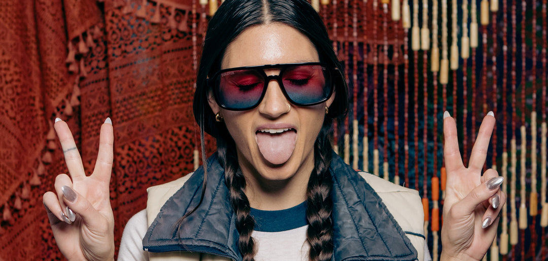 Black*Walnut*Basic Polarized Sunset + Black*Walnut*HD Plus Polarized Sunset + Black*Walnut*RX | CAMP Glacier Grateful Dead Stealie Sunglasses