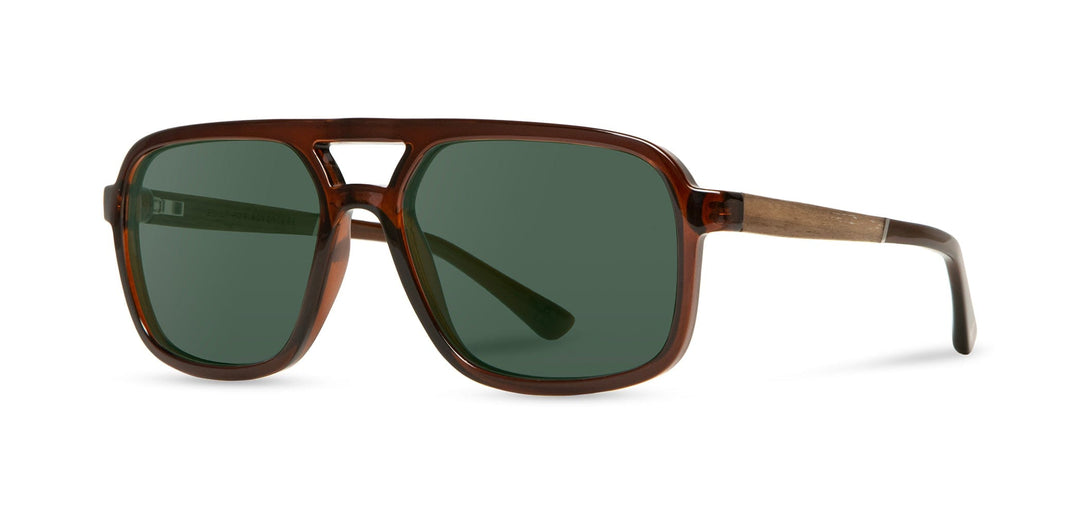 Clay*Walnut*Basic Polarized G15 + Clay*Walnut*HD Plus Polarized G15 | CAMP Glacier Clay Walnut Sunglasses