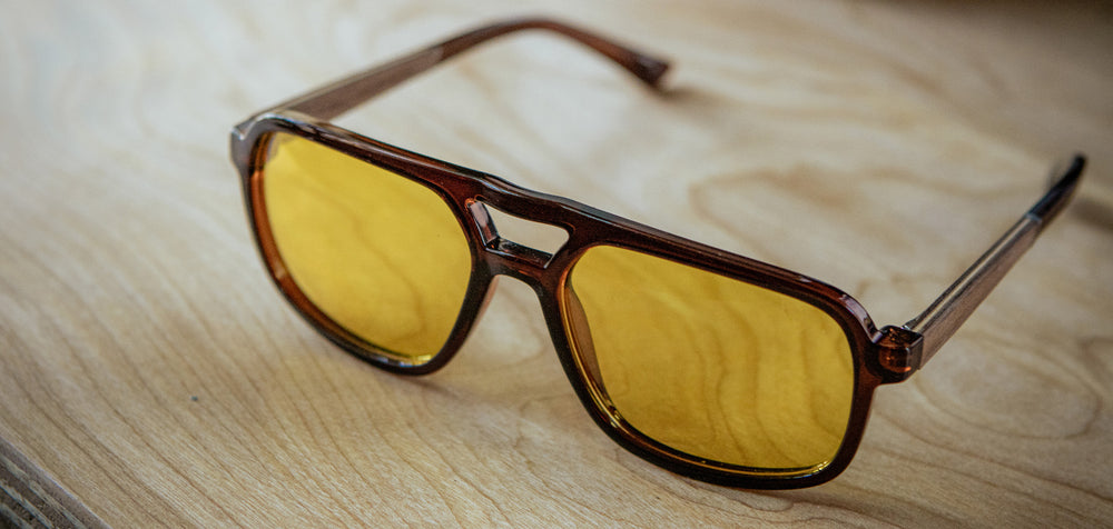 Clay*Walnut*Basic Polarized Yellow + Clay*Walnut*HD Plus Polarized Yellow | CAMP Glacier Clay Walnut Sunglasses