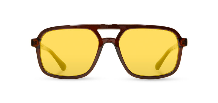 Clay*Walnut*Basic Polarized Yellow + Clay*Walnut*HD Plus Polarized Yellow | CAMP Glacier Clay Walnut Sunglasses