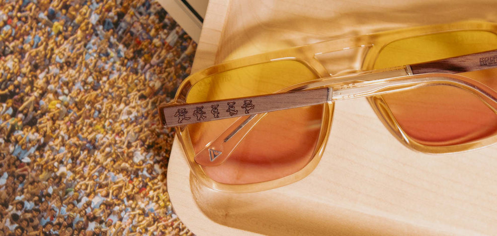 Desert*Walnut*Basic Polarized Sunrise + Desert*Walnut*HD Plus Polarized Sunrise + Desert*Walnut*RX | CAMP Glacier Grateful Dead Bears Sunglasses