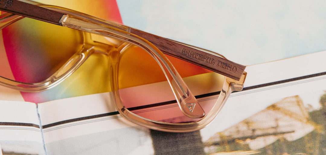 Desert*Walnut*Basic Polarized Sunrise + Desert*Walnut*HD Plus Polarized Sunrise + Desert*Walnut*RX | CAMP Glacier Grateful Dead Bears Sunglasses