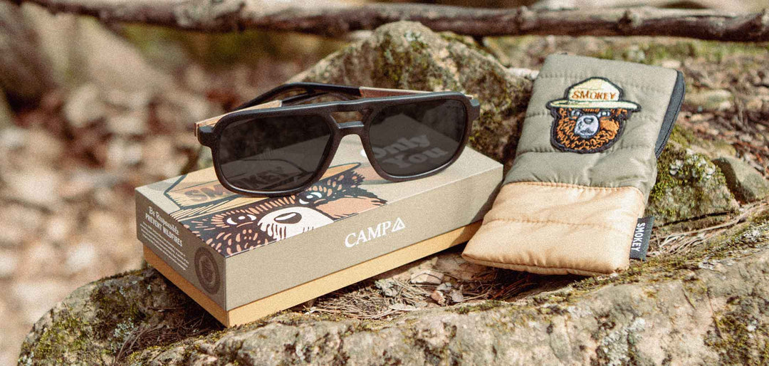 Matte Black*Walnut*HD Plus Polarized Grey | CAMP Glacier Matte Black Walnut Sunglasses