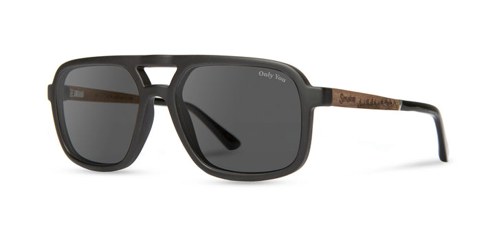 Matte Black*Walnut*HD Plus Polarized Grey | CAMP Glacier Matte Black Walnut Sunglasses