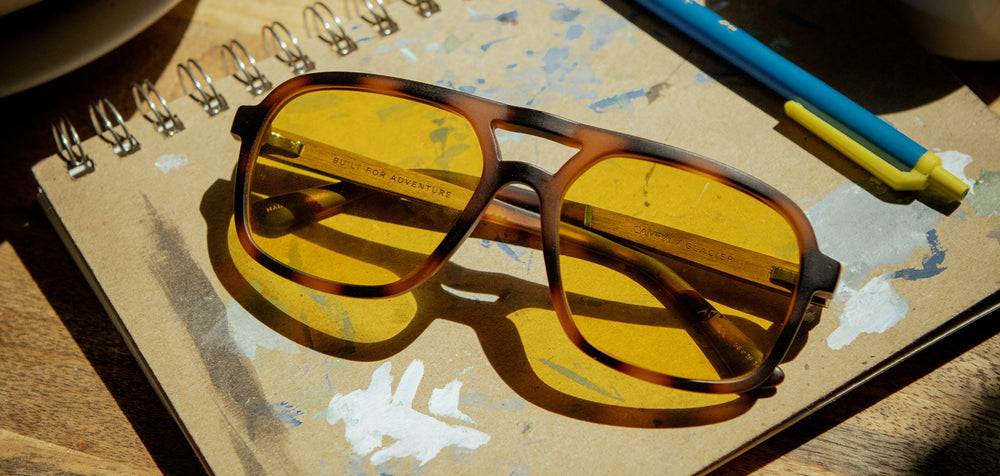 Matte Tortoise*Walnut*Basic Polarized Yellow + Matte Tortoise*Walnut*HD Plus Polarized Yellow | CAMP Glacier Matte Tortoise Walnut Sunglasses