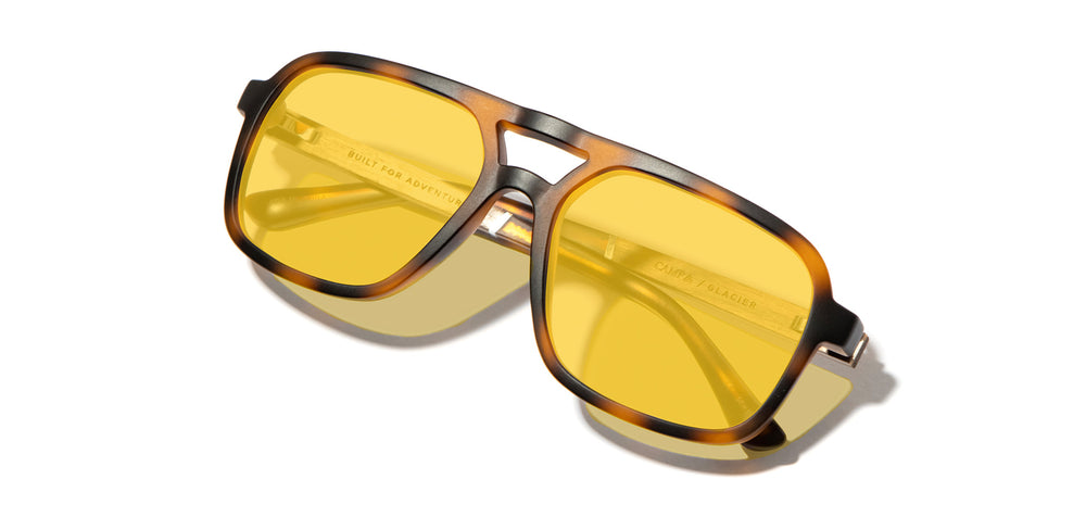 Matte Tortoise*Walnut*Basic Polarized Yellow + Matte Tortoise*Walnut*HD Plus Polarized Yellow | CAMP Glacier Matte Tortoise Walnut Sunglasses