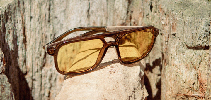 Moss*Walnut*Basic Polarized Yellow + Moss*Walnut*HD Plus Polarized Yellow | CAMP Glacier Matte Moss Walnut Sunglasses