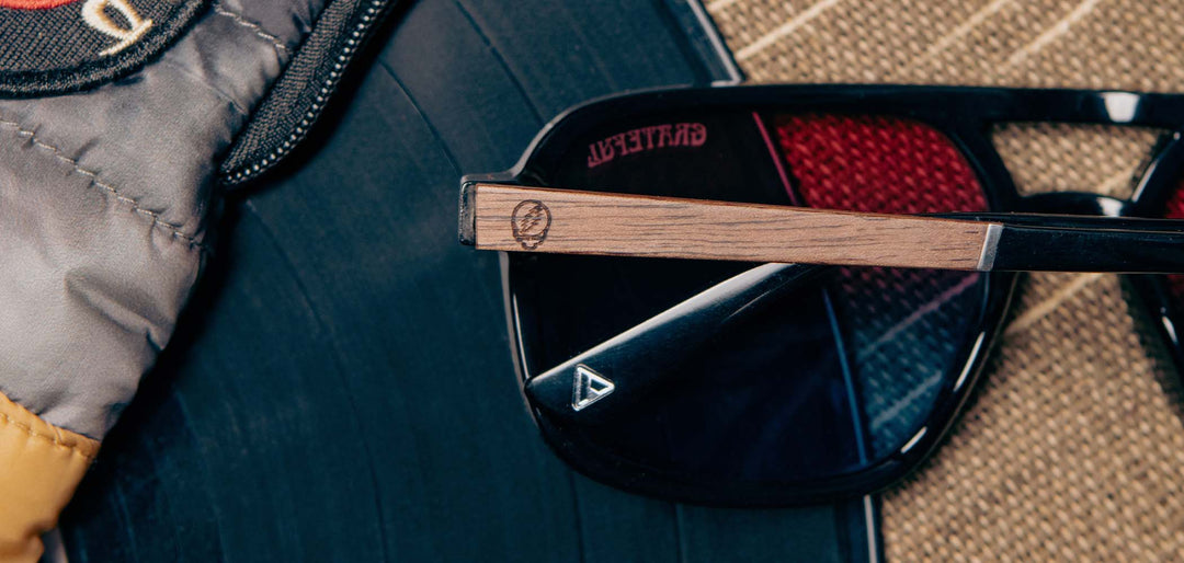 Black*Walnut*Basic Polarized Sunset + Black*Walnut*HD Plus Polarized Sunset + Black*Walnut*RX | CAMP Glacier Grateful Dead Stealie Sunglasses