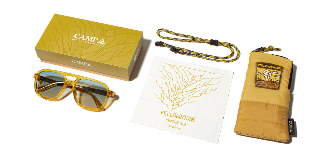 Sap*Engraved Walnut*Basic Polarized Sky + Sap*Engraved Walnut*HD Plus Polarized Sky | CAMP Glacier Yellowstone Sunglasses