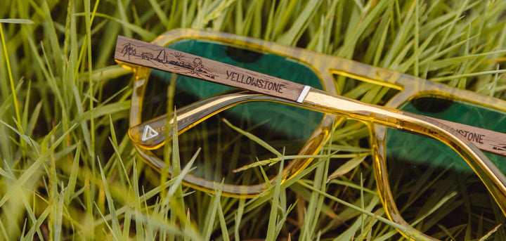 Sap*Engraved Walnut*Basic Polarized Sky + Sap*Engraved Walnut*HD Plus Polarized Sky | CAMP Glacier Yellowstone Sunglasses