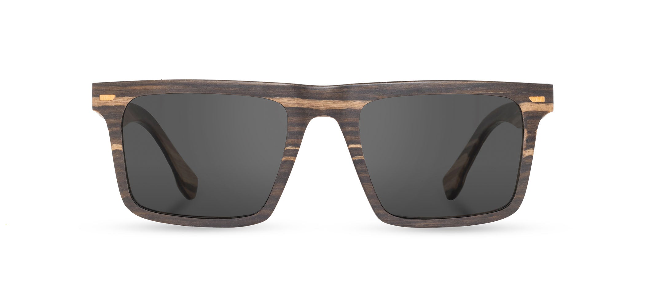 Striped Ebony*Grey+ Striped Ebony*Grey Polarized | Shwood Govy Wood Sunglasses Striped Ebony