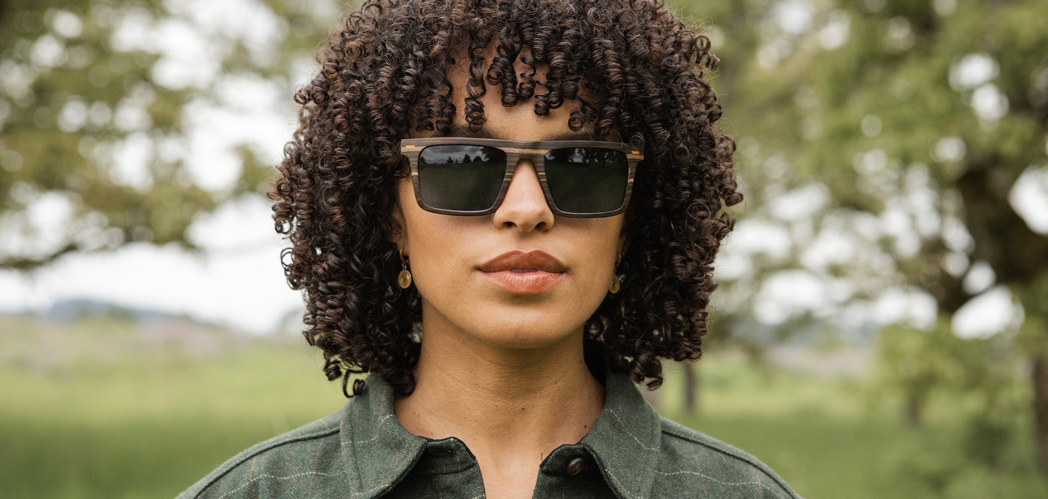 Striped Ebony*Grey+ Striped Ebony*Grey Polarized | Shwood Govy Wood Sunglasses Striped Ebony