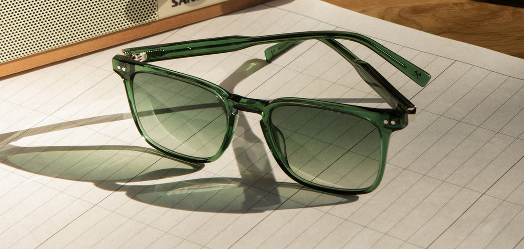 Jade*G15 Fade + Jade*G15 Fade Polarized | Shwood Hamilton Acetate Sunglasses Jade