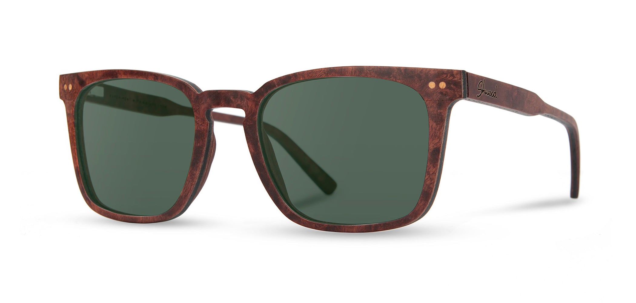 Redwood Burl*G15 + Redwood Burl*G15 Polarized | Shwood Hamilton Wood Sunglasses Redwood Burl