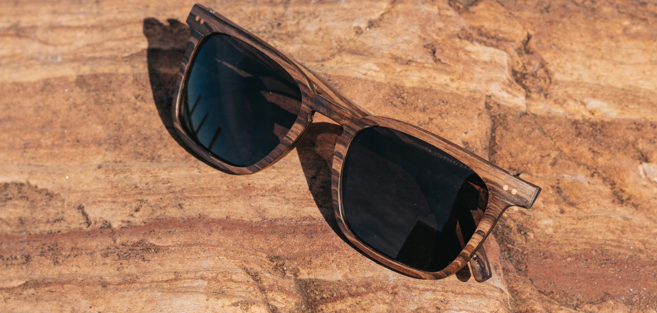Striped Ebony*Grey + Striped Ebony*Grey Polarized | Shwood Hamilton Wood Sunglasses Striped Ebony
