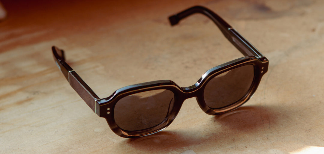 Black Agate*Elm Burl*Grey + Black Agate*Elm Burl*Grey Polarized | Shwood Buxton Acetate Sunglasses Black Agate