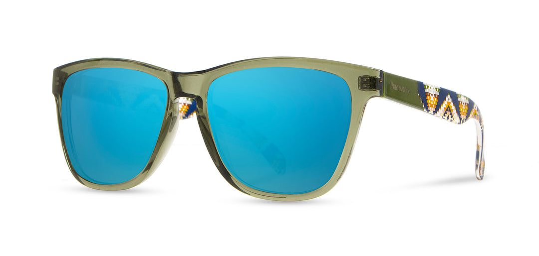 Emerald Crystal*Navy Mission Trails*Blue Mirror Polarized | Pendleton Kegon Sunglasses