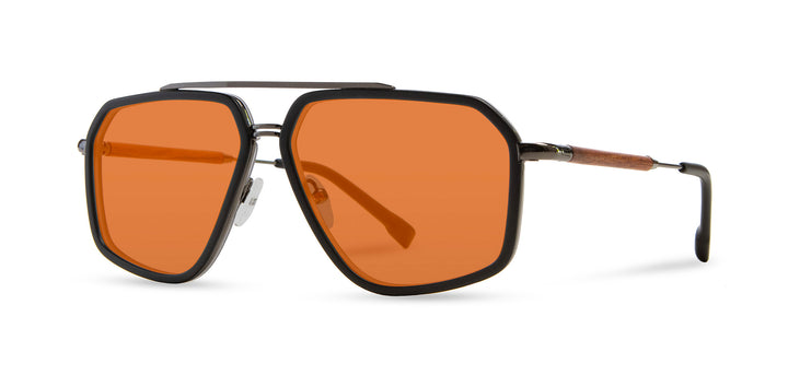 Matte Black*Mahogany*Amber + Matte Black*Mahogany*Amber Polarized | Shwood Keizer Acetate Sunglasses Matte Black