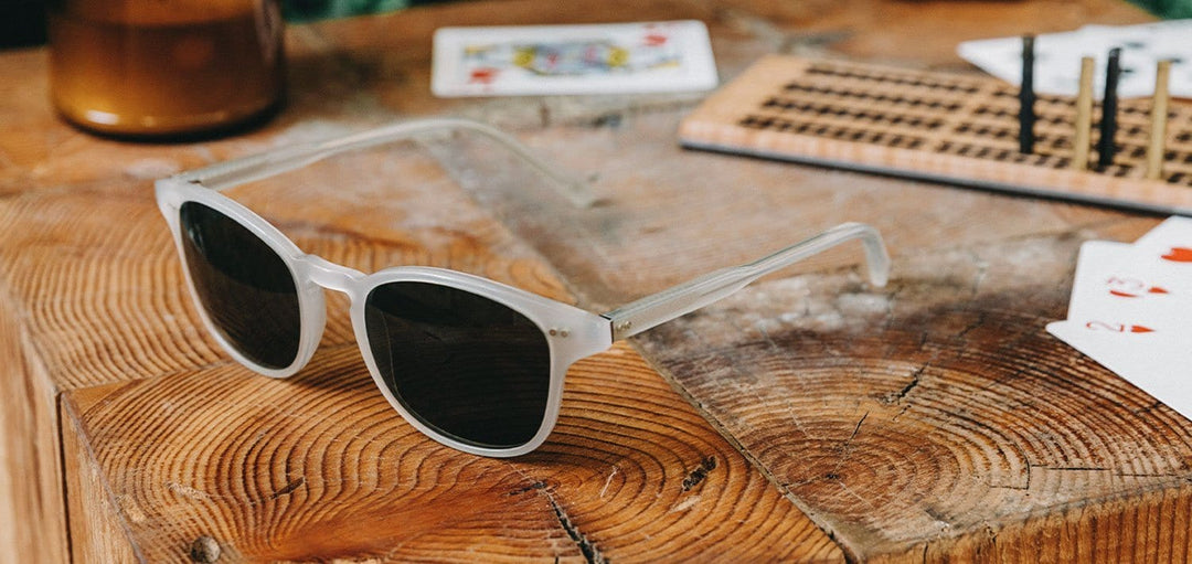 Bone*G15 Polarized | Shwood Kennedy Acetate Sunglasses Bone