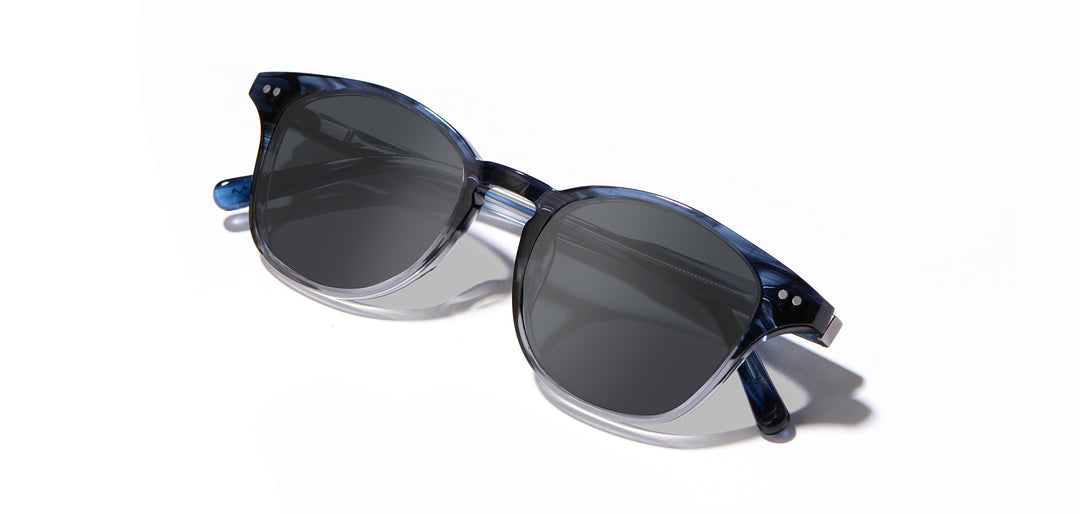 Cobalt*Grey + Cobalt*Grey Polarized | Shwood Kennedy Acetate Sunglasses Cobalt