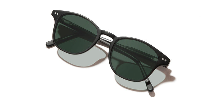 Matte Black*Green + Matte Black*Green Polarized | Shwood Kennedy Acetate Sunglasses Matte Black