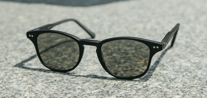 Matte Black*Green + Matte Black*Green Polarized | Shwood Kennedy Acetate Sunglasses Matte Black