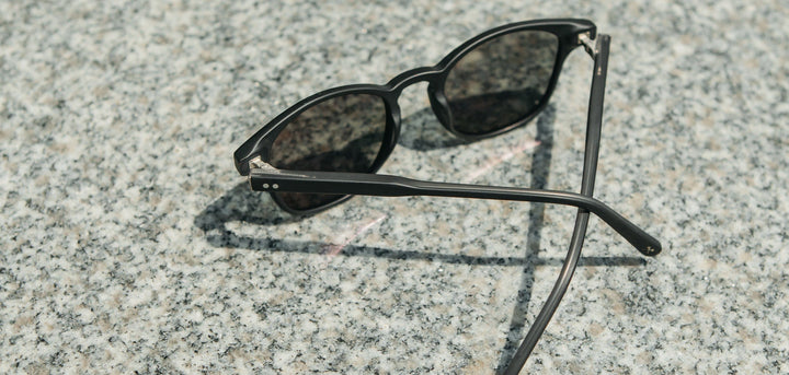 Matte Black*Green + Matte Black*Green Polarized | Shwood Kennedy Acetate Sunglasses Matte Black